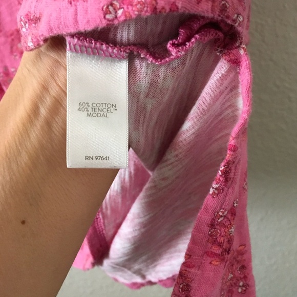 J. Jill Pink Patterned Sleeveless Blouse Petite Large - Picture 5 of 5